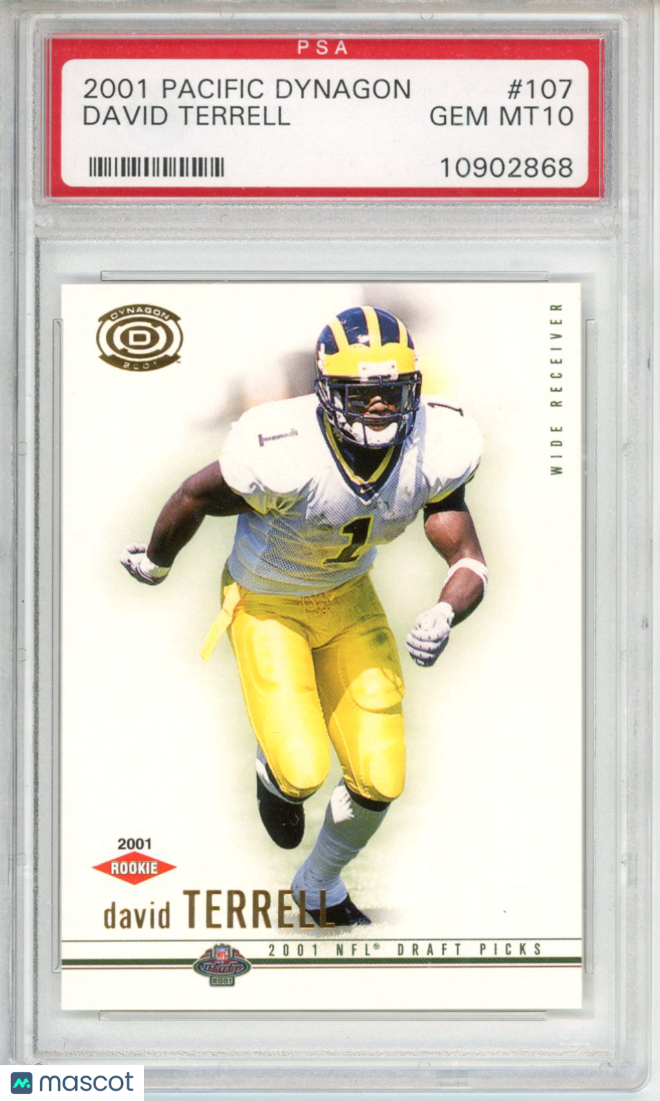 2001 Pacific Dynagon David Terrell #107 PSA 10