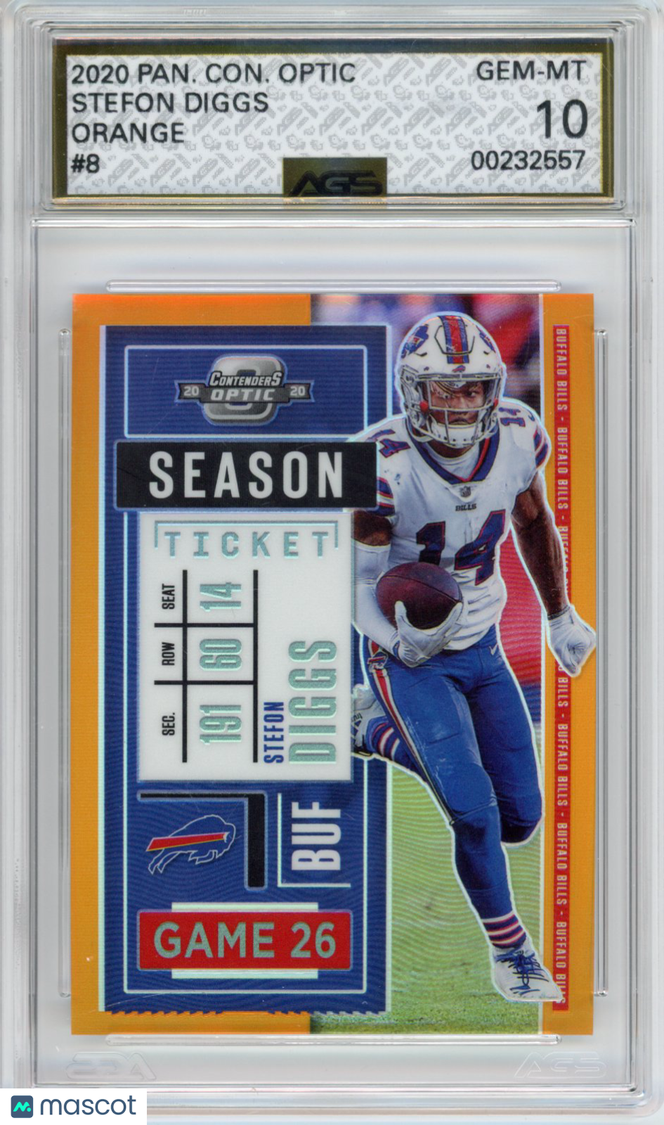 2021 Football 2020 Panini Contenders Optic Stefon Diggs #008 AGS 10