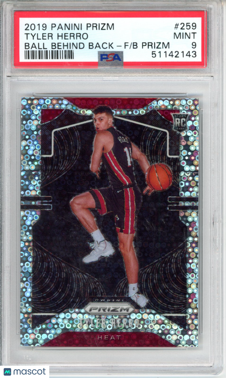 2019 Panini Prizm Tyler Herro #259 Variation Fast Break PSA 9