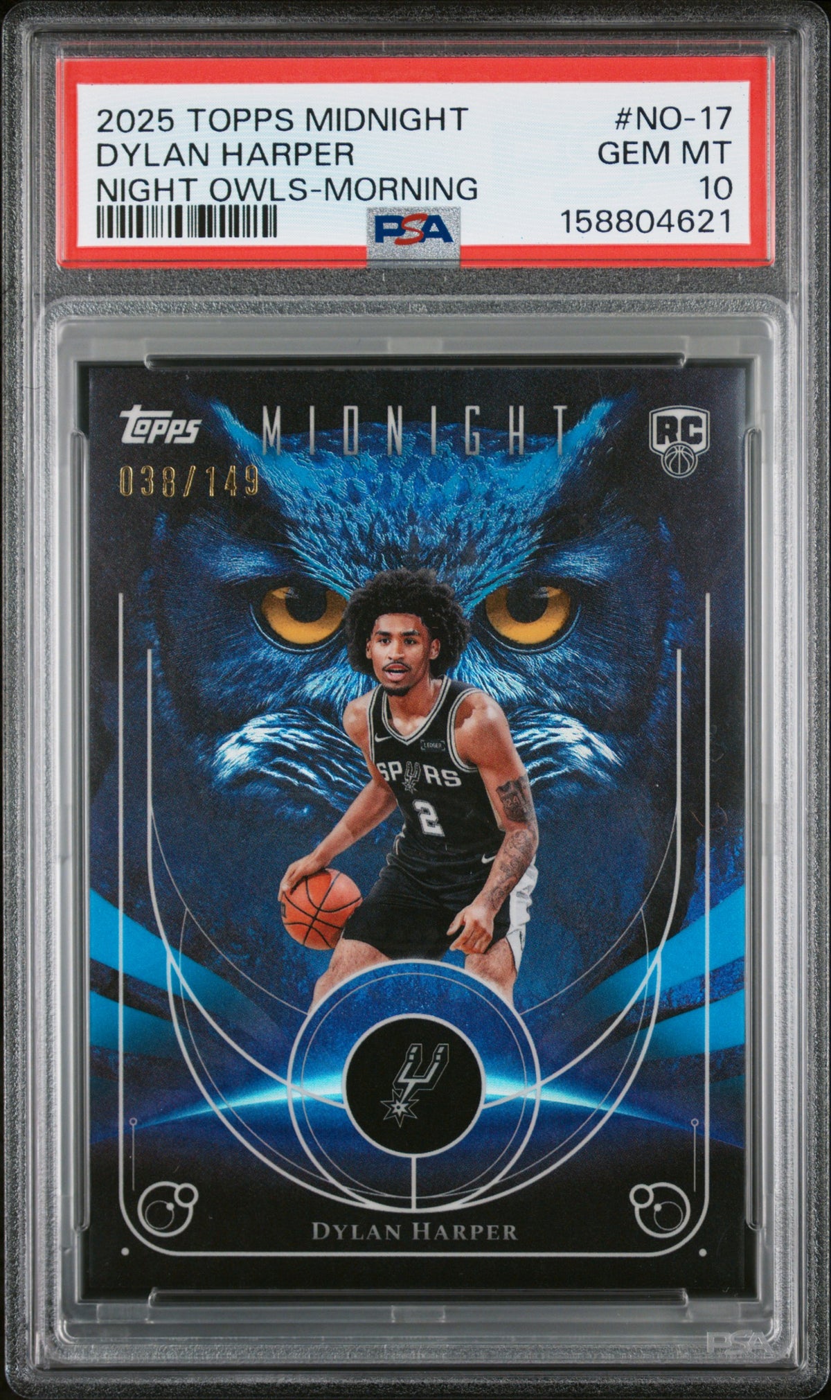 2025 Topps Midnight Basketball Dylan Harper #NO-17 Morning English PSA 10