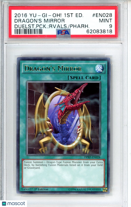 2016 Yu-Gi-Oh! Duelist Pack: Rivals Of The Pharaoh Dragon's Mirror #EN028 Duelst.PCK.:Rvals./Pharh. PSA 9