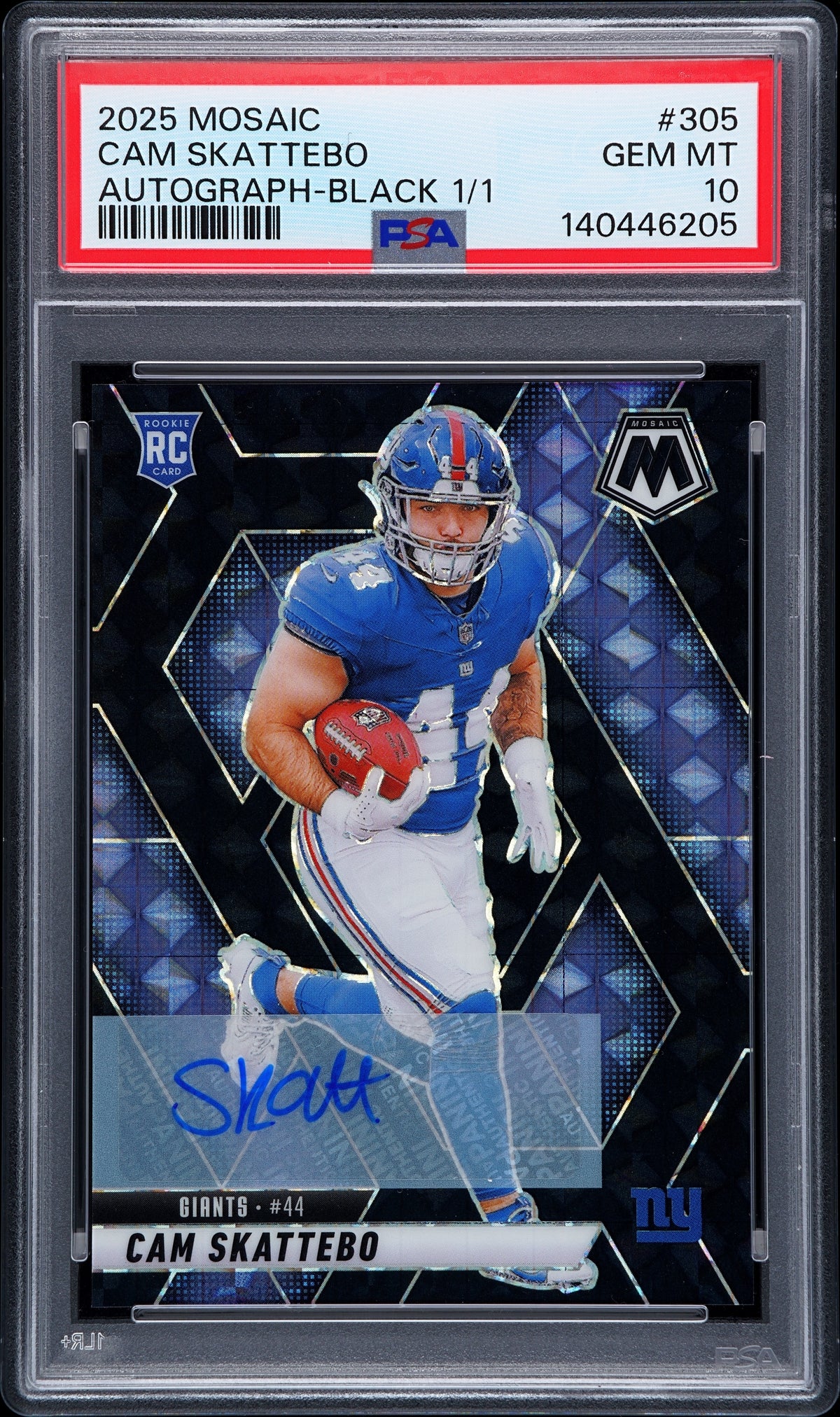 2025 Panini MOSAIC CAM SKATTEBO #305 AUTOGRAPH-BLACK 1/1 English PSA 10