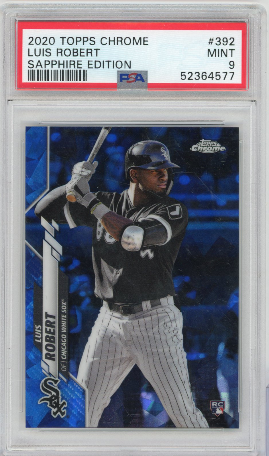 2020 Topps Baseball Luis Robert #392 Complete Set Variation Chrome English PSA 9