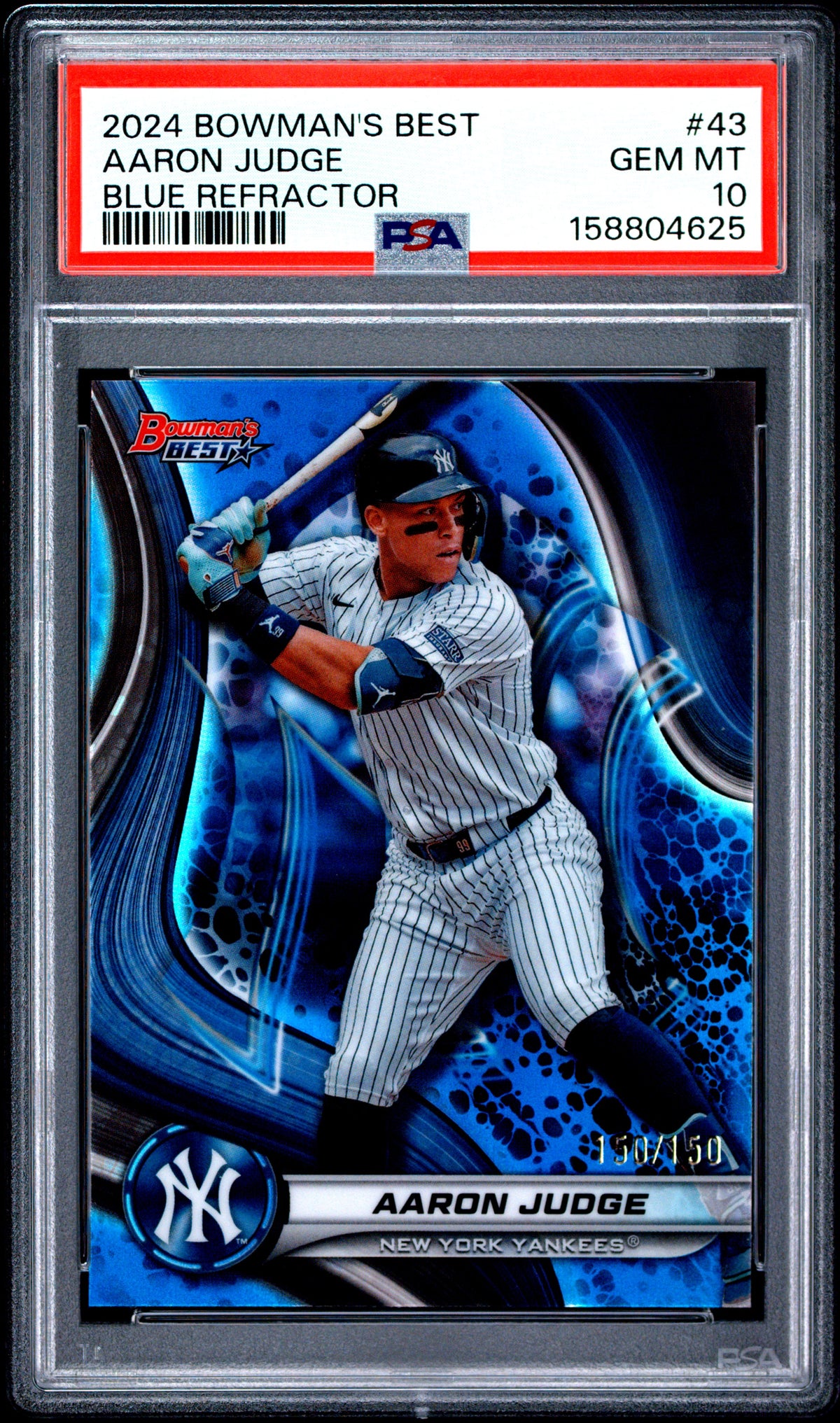 2024 Bowman Bowman's Best Baseball Aaron Judge #43 Blue English PSA 10