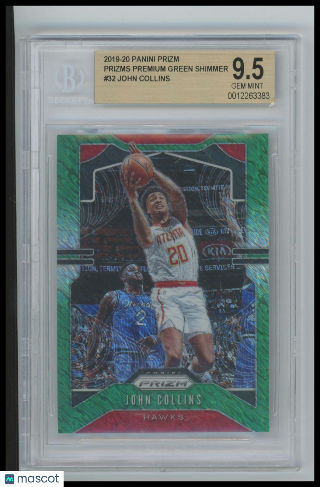 2019-20 Panini Prizm John Collins #32 Premium Green Shimmer BGS 9.5