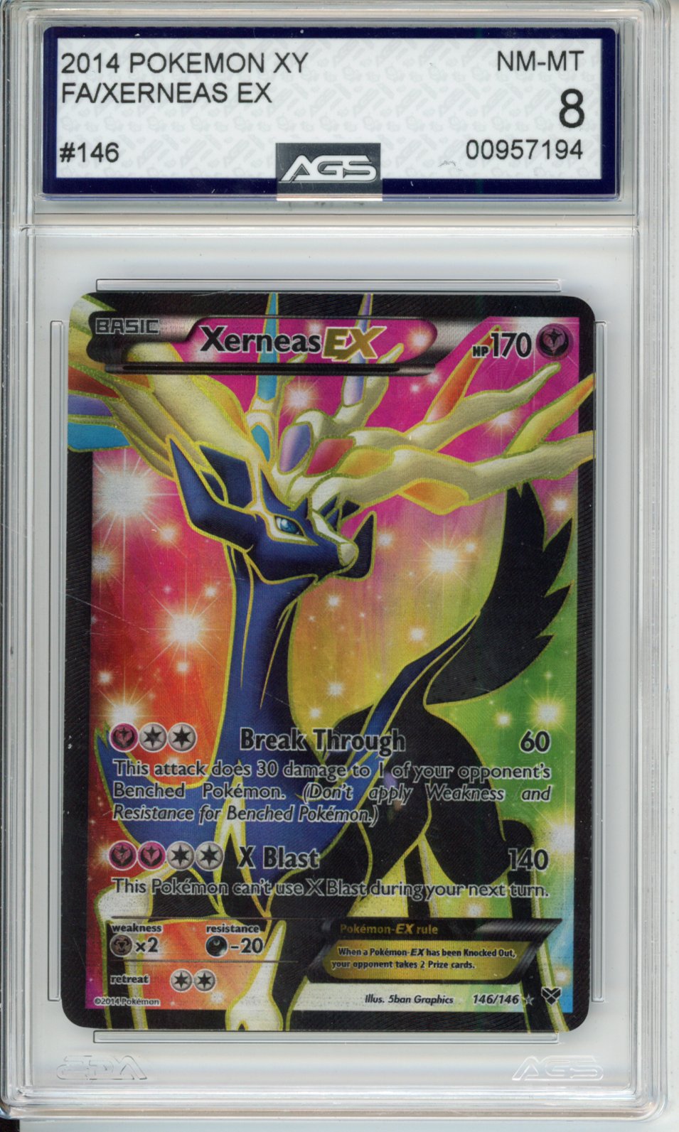 2014 XY Xerneas EX #146 AGS 8