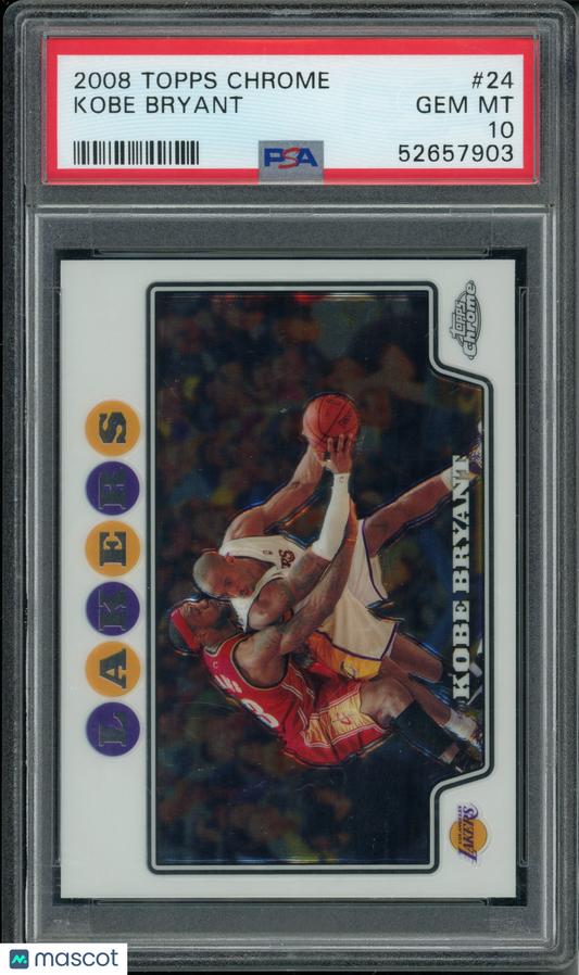 2008 Topps Chrome Kobe Bryant #24 PSA 10