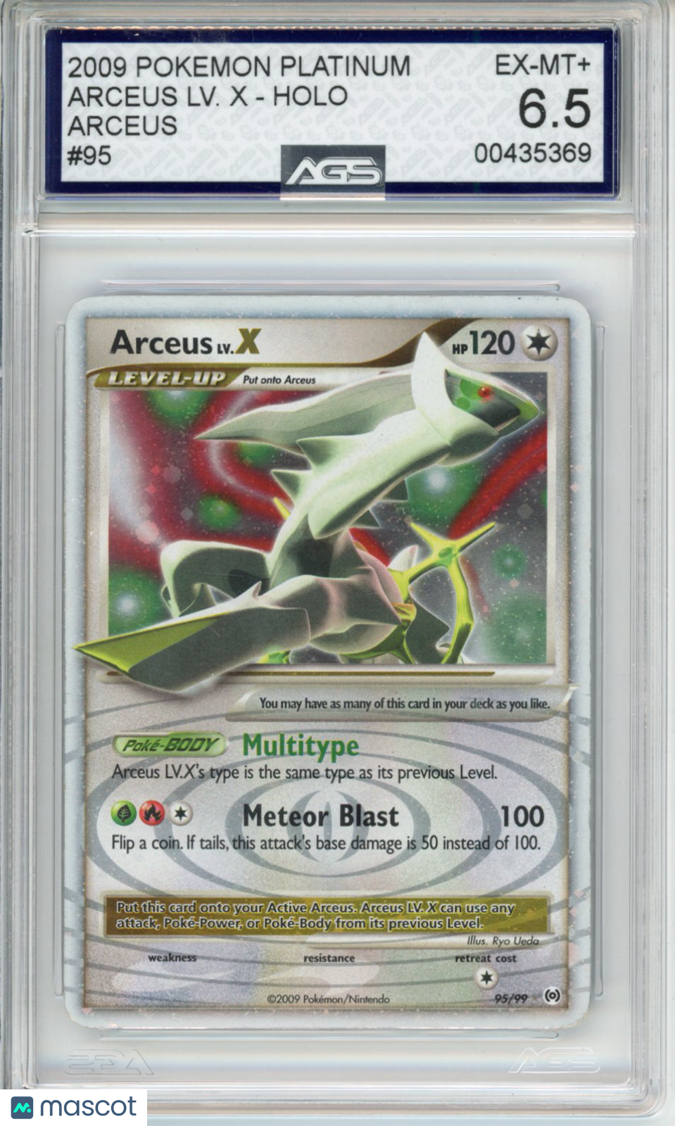 2009 Pokemon Platinum - Arceus Arceus LV. X #095 AGS 4.5