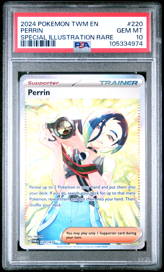 2024 SV06: Twilight Masquerade PERRIN #220 SPECIAL ILLUSTRATION RARE English PSA 10