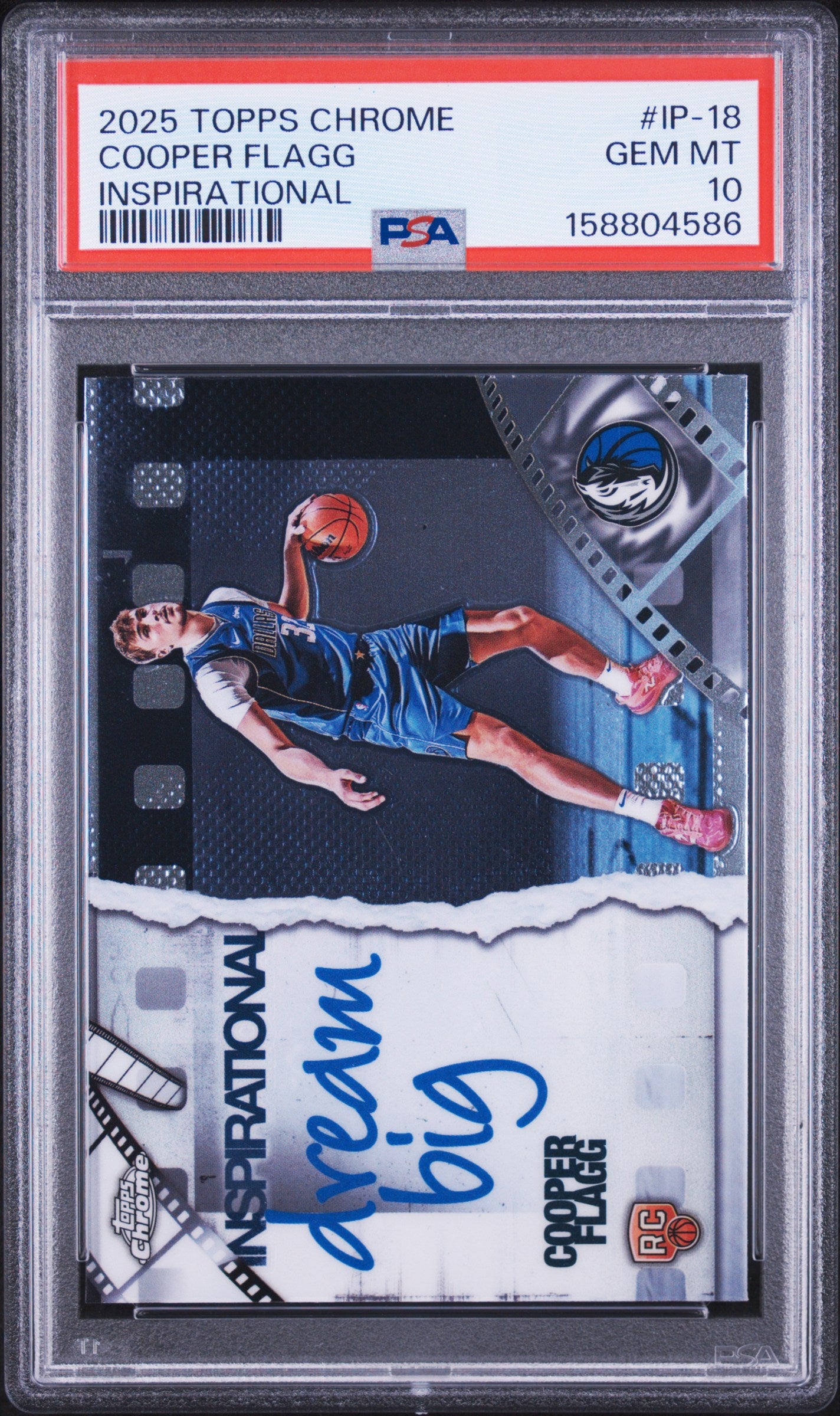 2025 Topps Chrome Basketball Cooper Flagg #IP-18 Chrome Inspirational English PSA 10