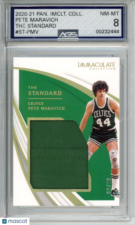 2020-21 Panini Immaculate Collection PETE MARAVICH #ST-PMV The Standard AGS 8