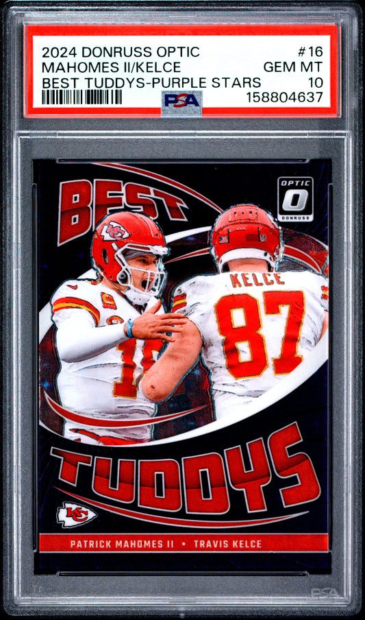 2024 Panini Donruss Optic Football Patrick Mahomes II #16 Purple Stars English PSA 10