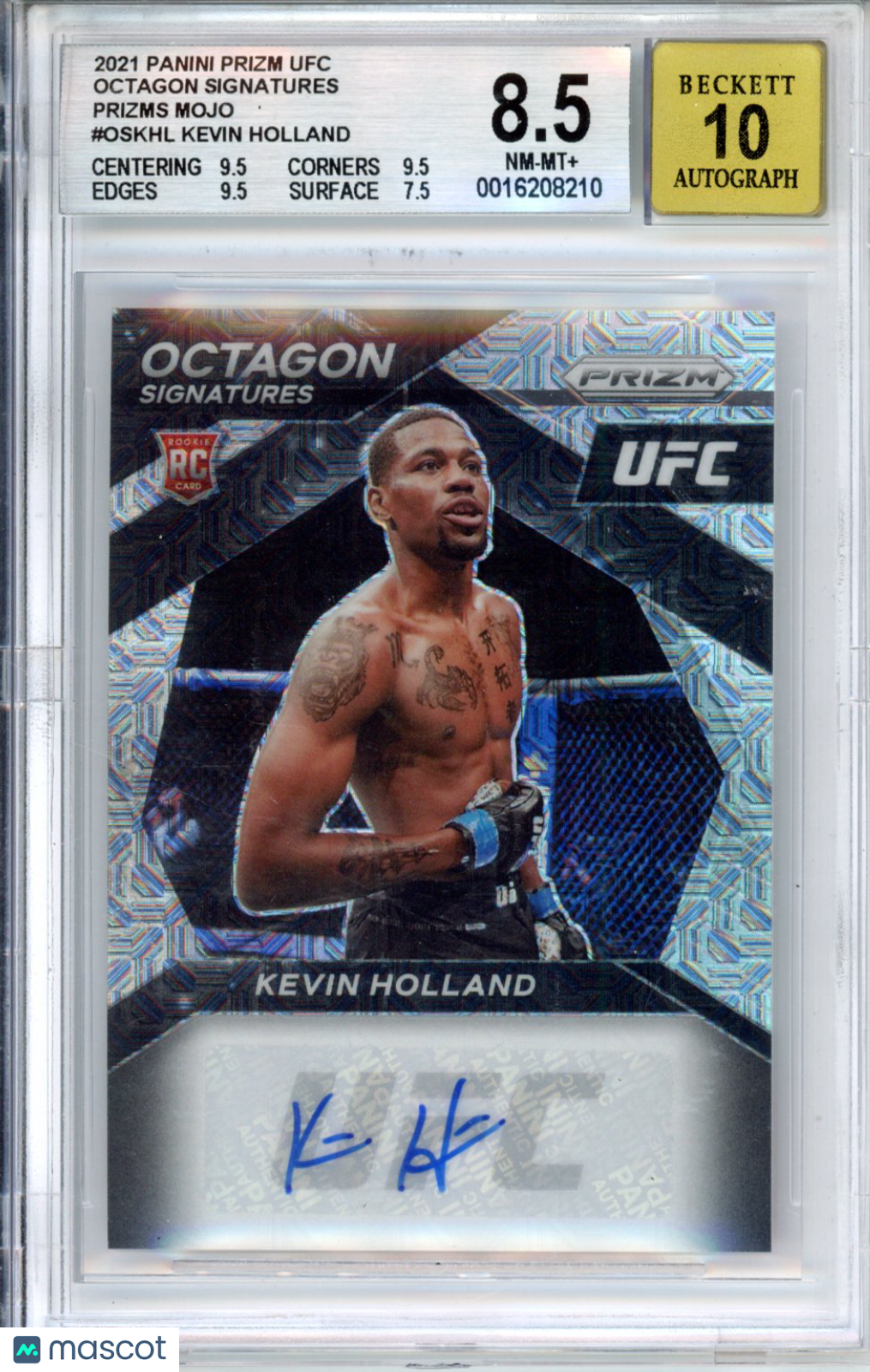 2021 Panini Prizm Kevin Holland #OSKHL BGS 8.5 Auto 10