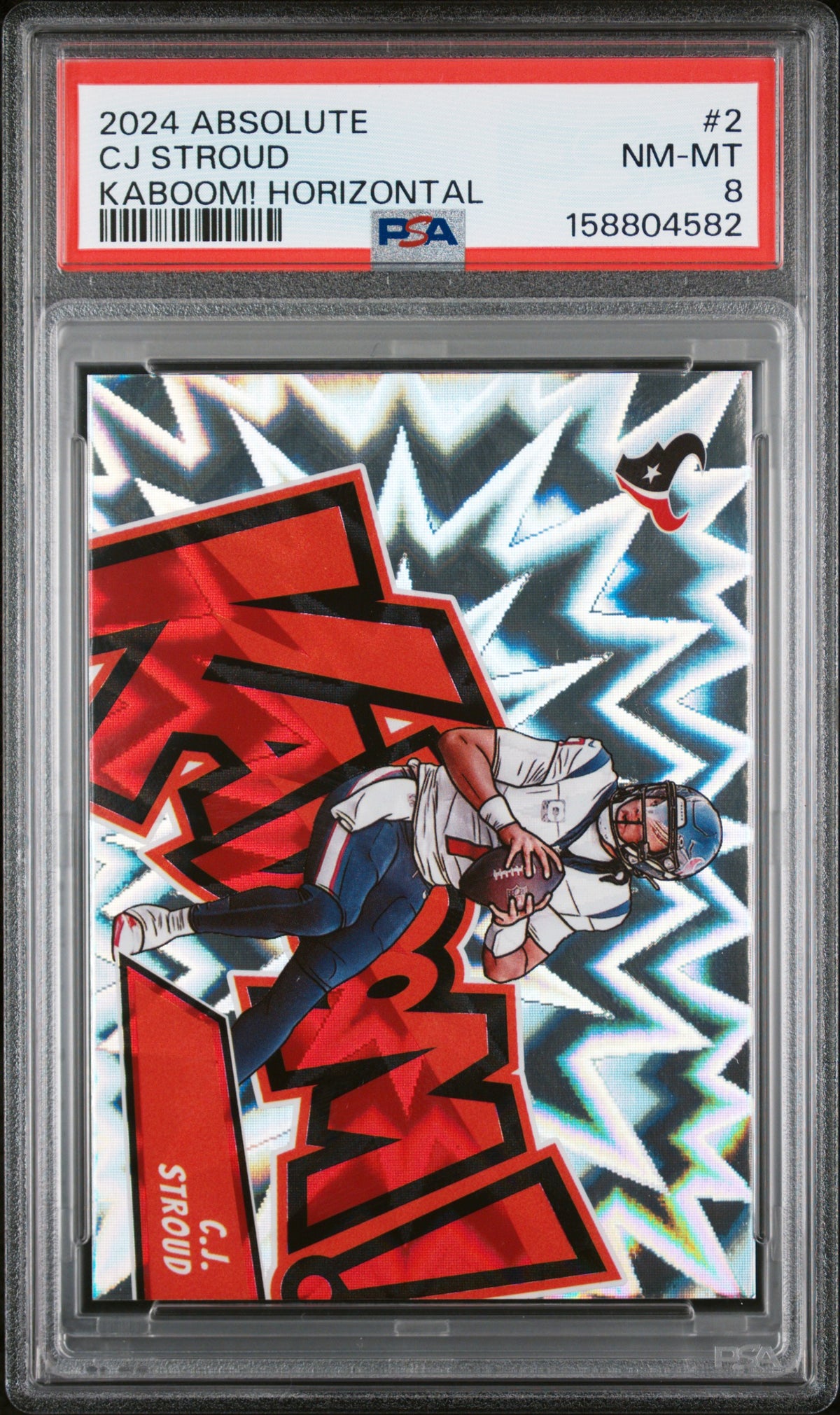 2024 Panini Absolute Football C.J. Stroud #2 Absolute Kaboom Horizontal English PSA 8