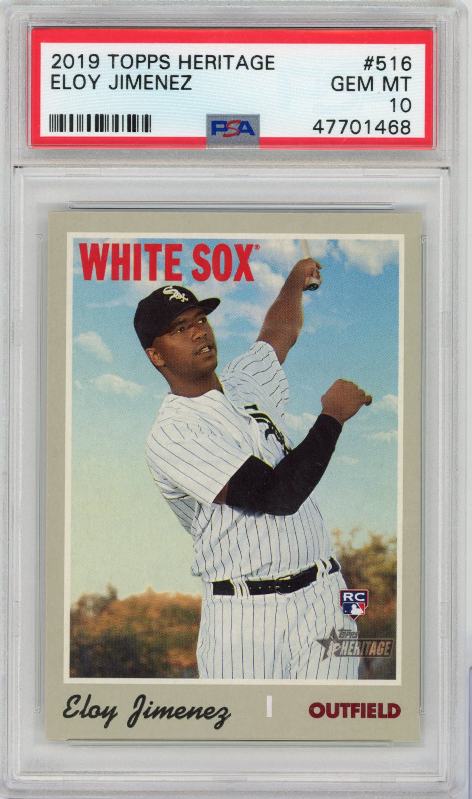 2019 Topps Heritage Baseball Eloy Jimenez #516 Heritage English PSA 10