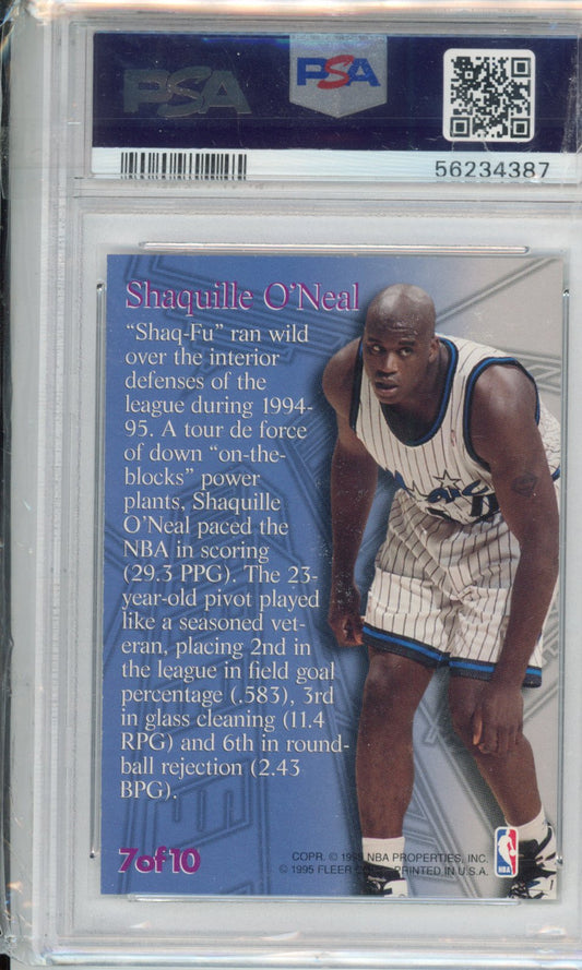 1995 Metal Steel Tower Shaquille O'Neal #7 PSA 9