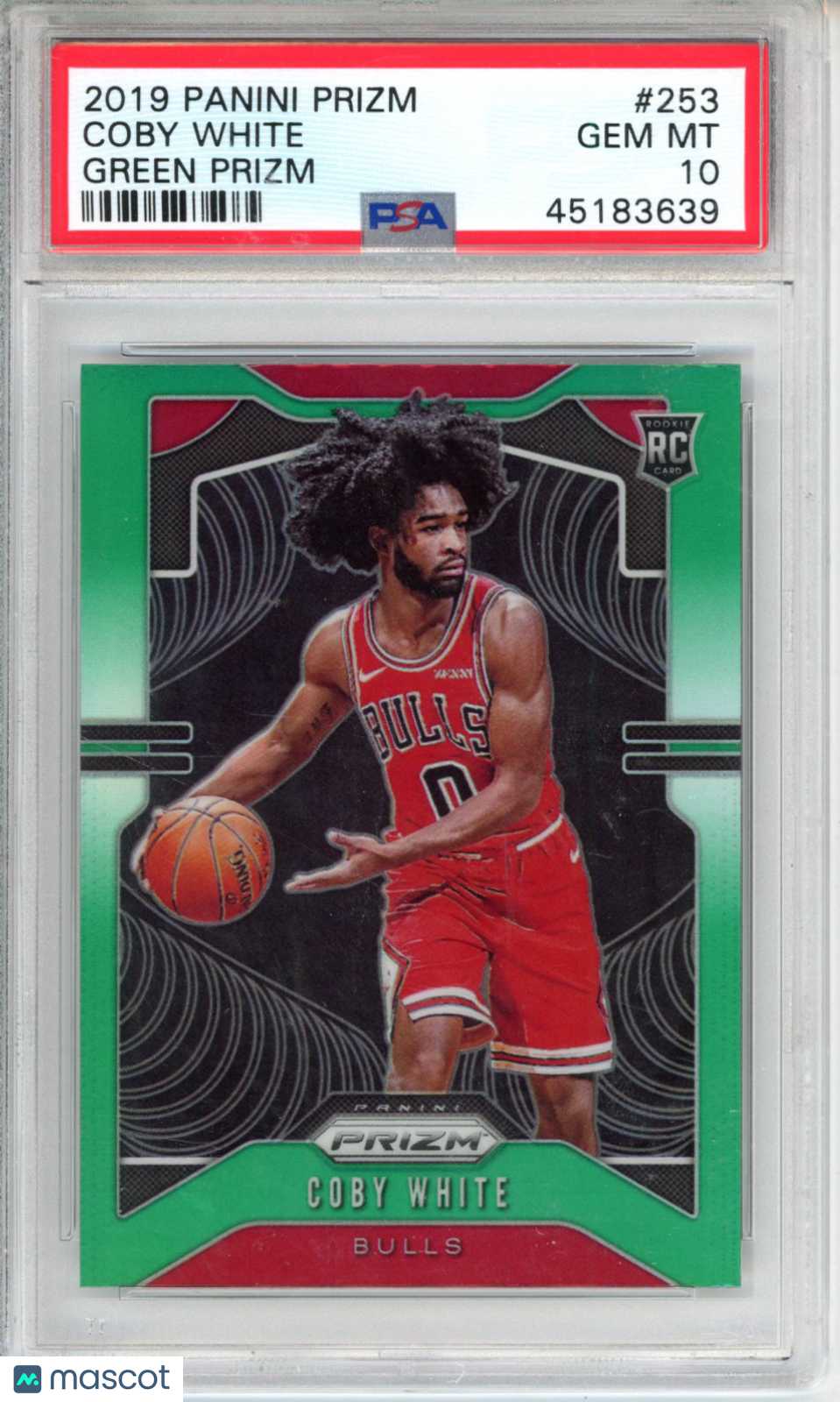 2019 Panini Prizm Coby White #253 Green PSA 10