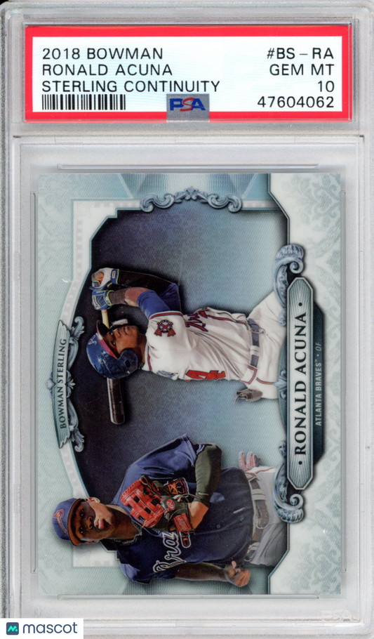 2018 Bowman Sterling Continuity Ronald Acuna #BS-RA PSA 10