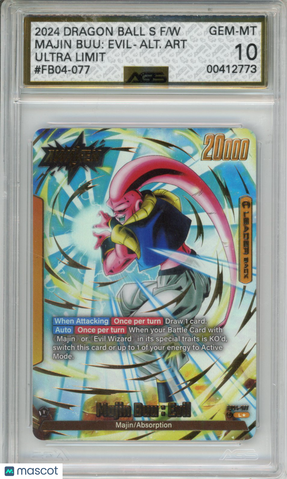 2024 Dragon ULTRA LIMIT MAJIN BUU: EVIL #FB04-077 AGS 10