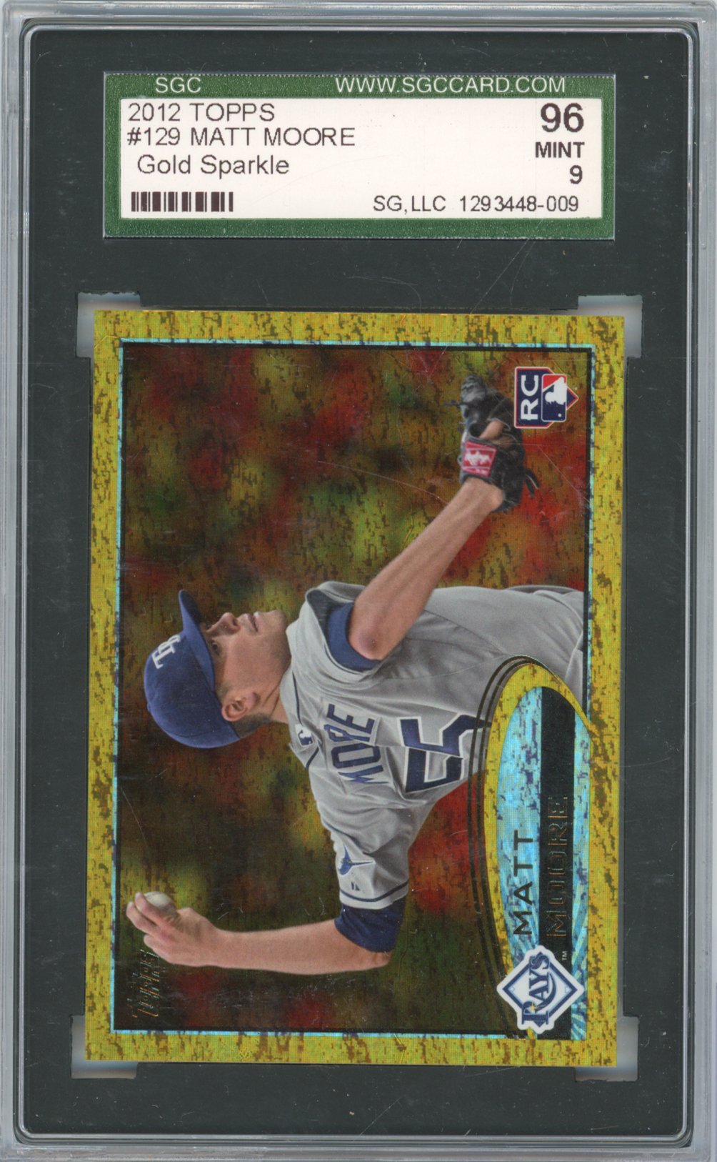 2012 Topps Topps Matt Moore Gold Sparkle 129 English SGC 9