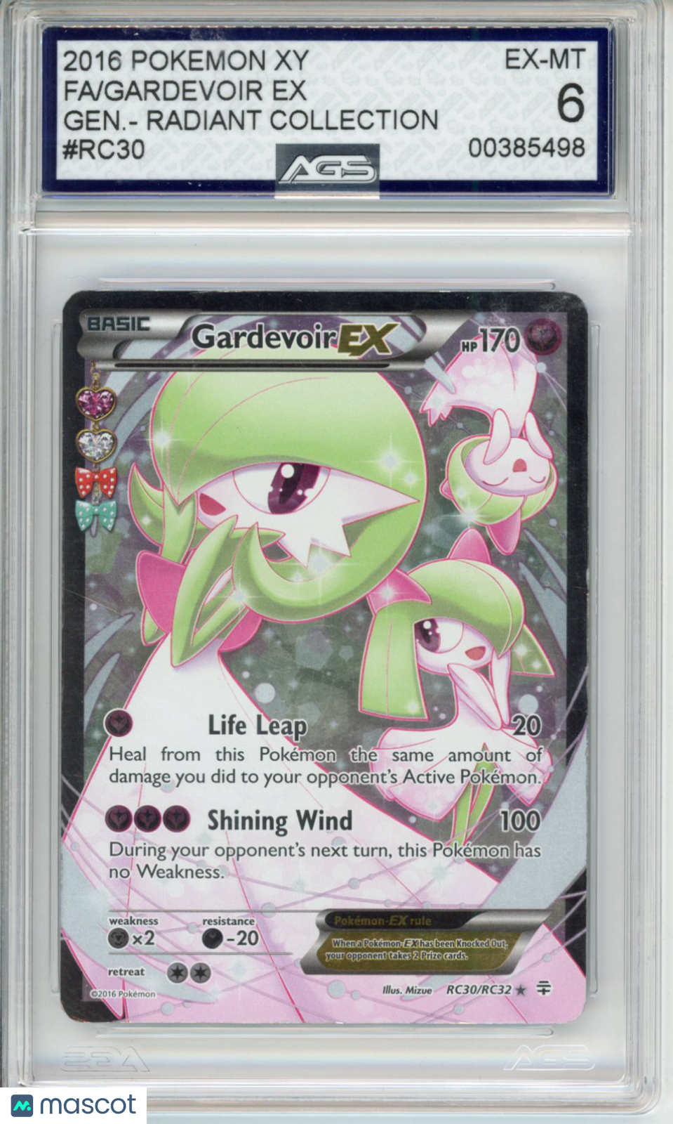 2016 Pokemon Generations Gardevoir EX #RC30 Unlimited AGS 6