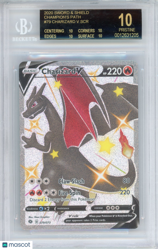 2020 Pokemon Sword and Shield Champion's Path Charizard V #79 BGS 10