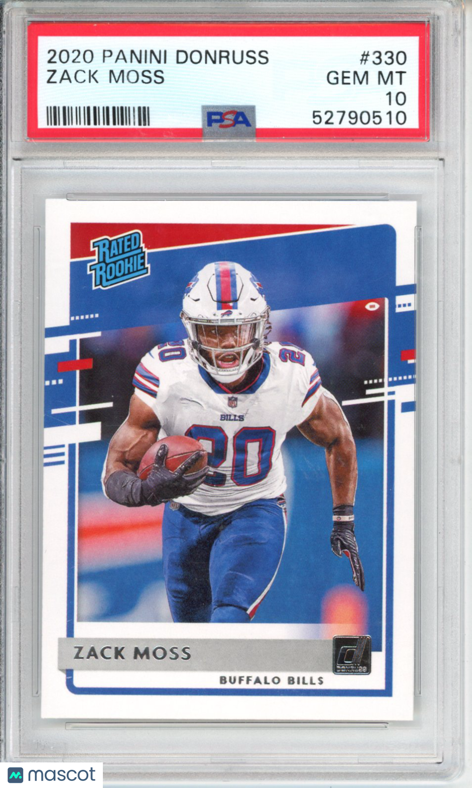 2020 Panini Donruss Zack Moss #330 PSA 10