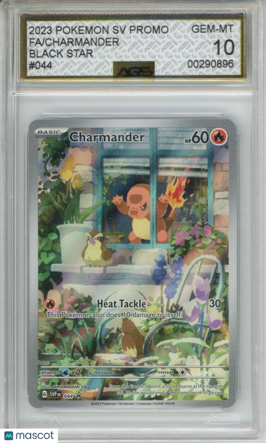 2022 Pokemon Scarlet and Violet Promos CHARMANDER #044 AGS 10