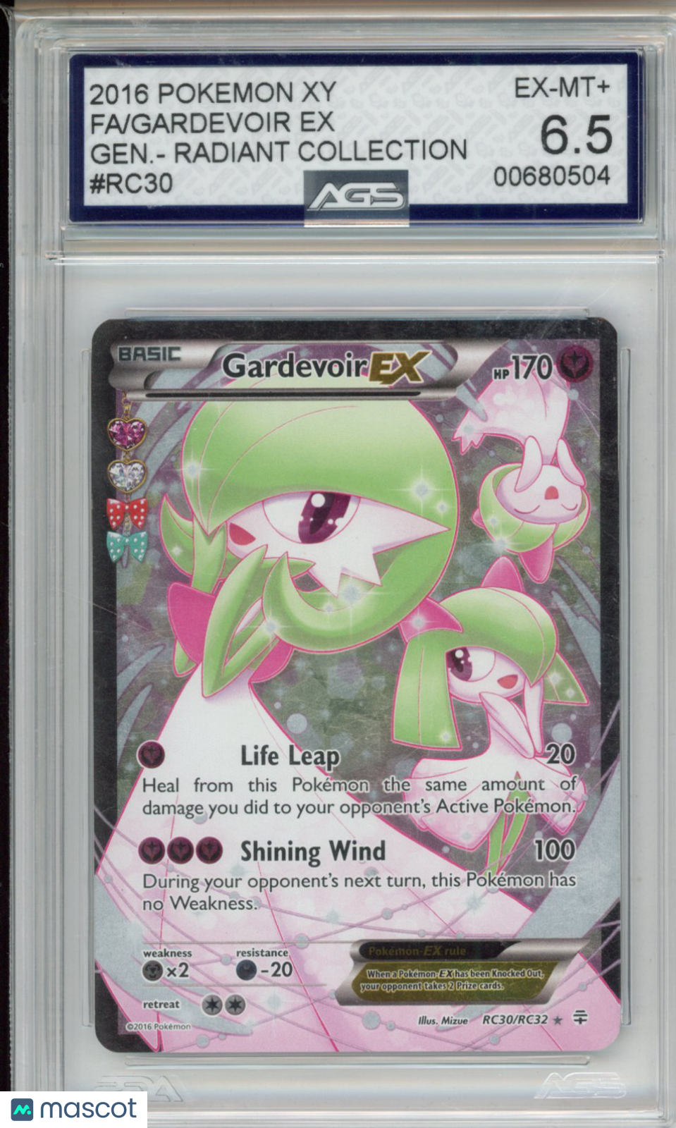 2016 Pokemon Generations Gardevoir EX #RC30 AGS 6.5