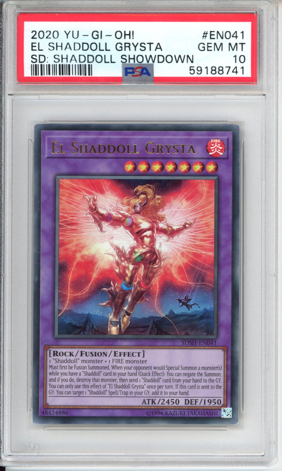 2020 YU-GI-Oh! Structure Deck: Shaddoll Showdown El Shaddoll Grysta EN041 PSA 10