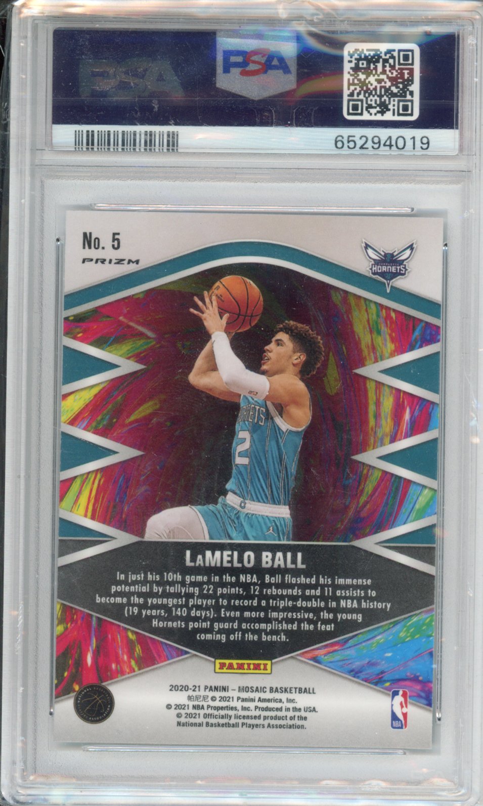 2020 Panini Mosaic Introductions Lamelo Ball #5 PSA 10