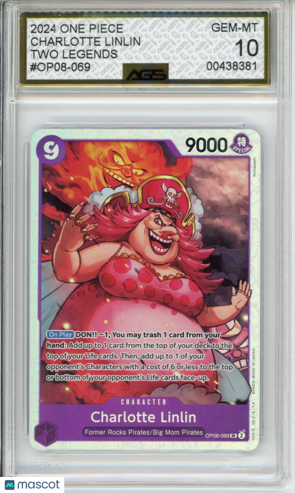 2024 One Piece TWO LEGENDS Charlotte Linlin #069 AGS 10