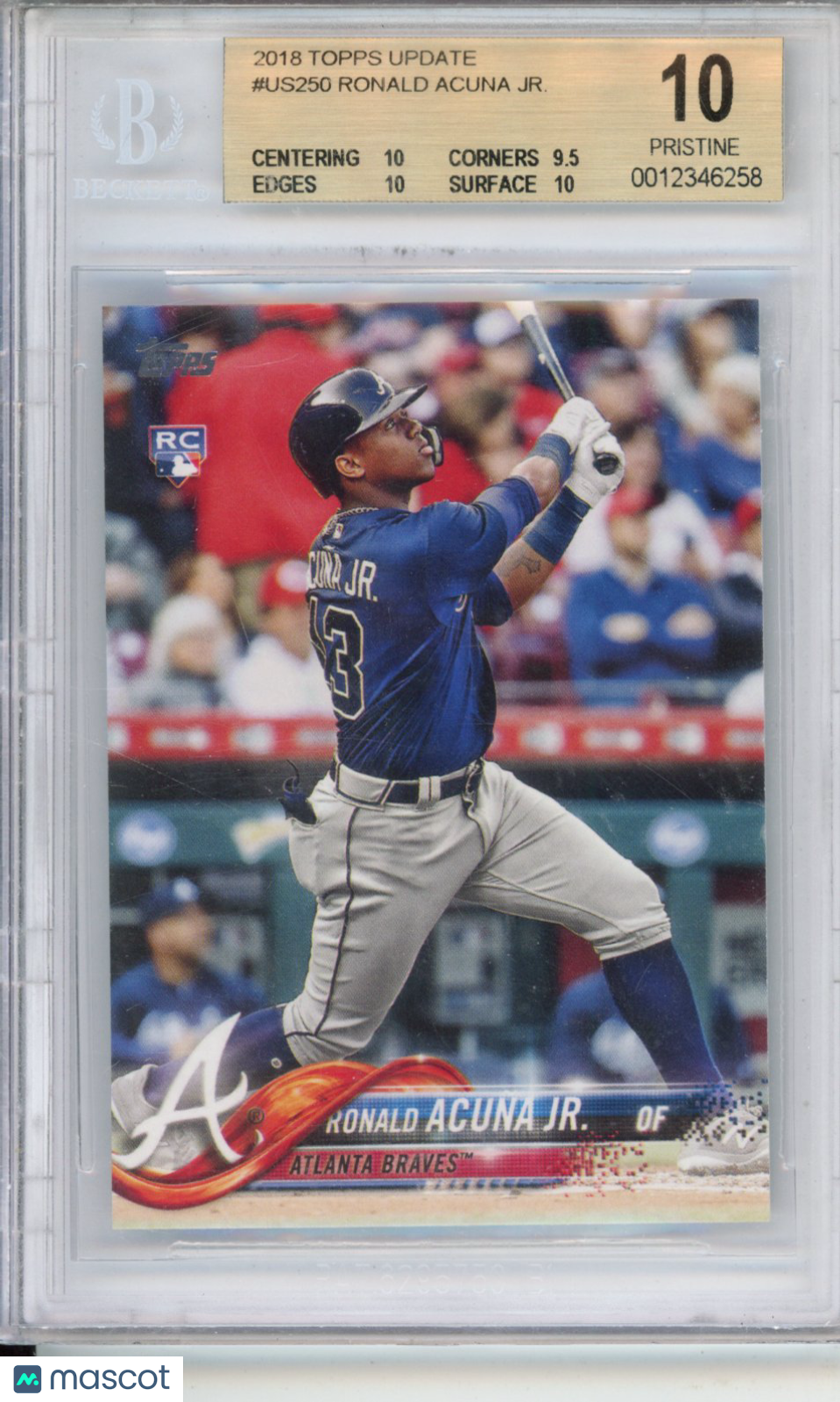 2018 Topps Update Ronald Acuna Jr. #US250 BGS 10