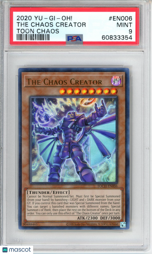 2020 Yu-Gi-Oh! The Chaos Creator #EN006 Toon Chaos PSA 9