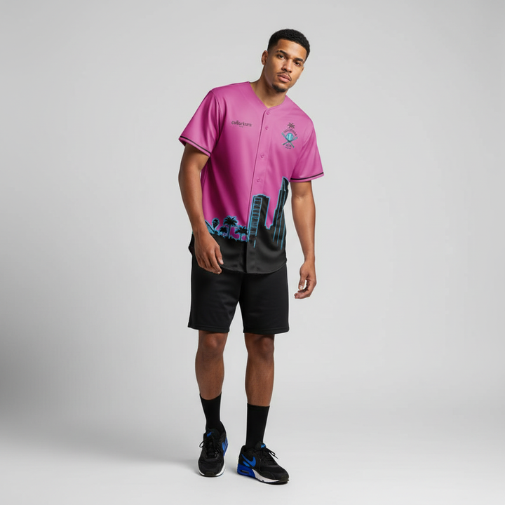 Premium Pink Button-Down Baseball Jersey Collectors Club Exclusive