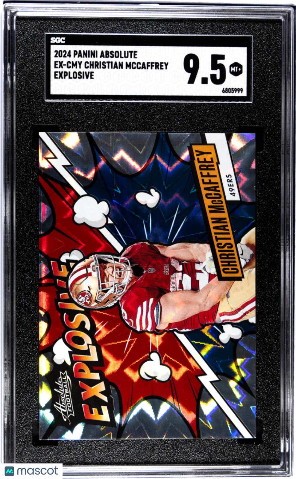 2024 Panini Absolute Christian Mccaffrey #EX-CMY Explosive SGC 9.5