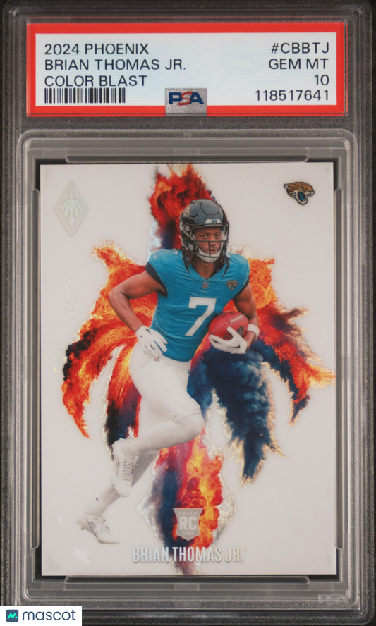 2024 Panini Phoenix Color Blast Brian Thomas JR. #CBBTJ PSA 10