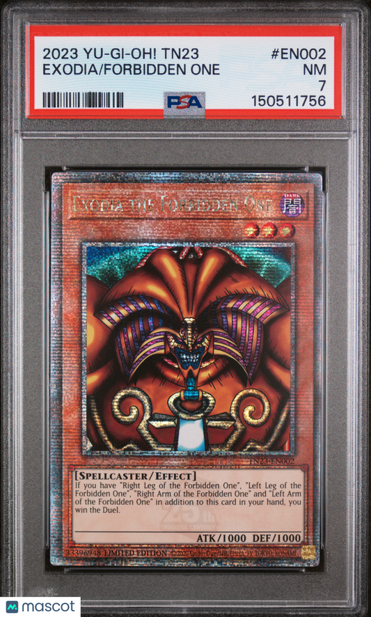 2023 Yu-Gi-Oh! Exodia The Forbidden One #TN23-EN002 PSA 7