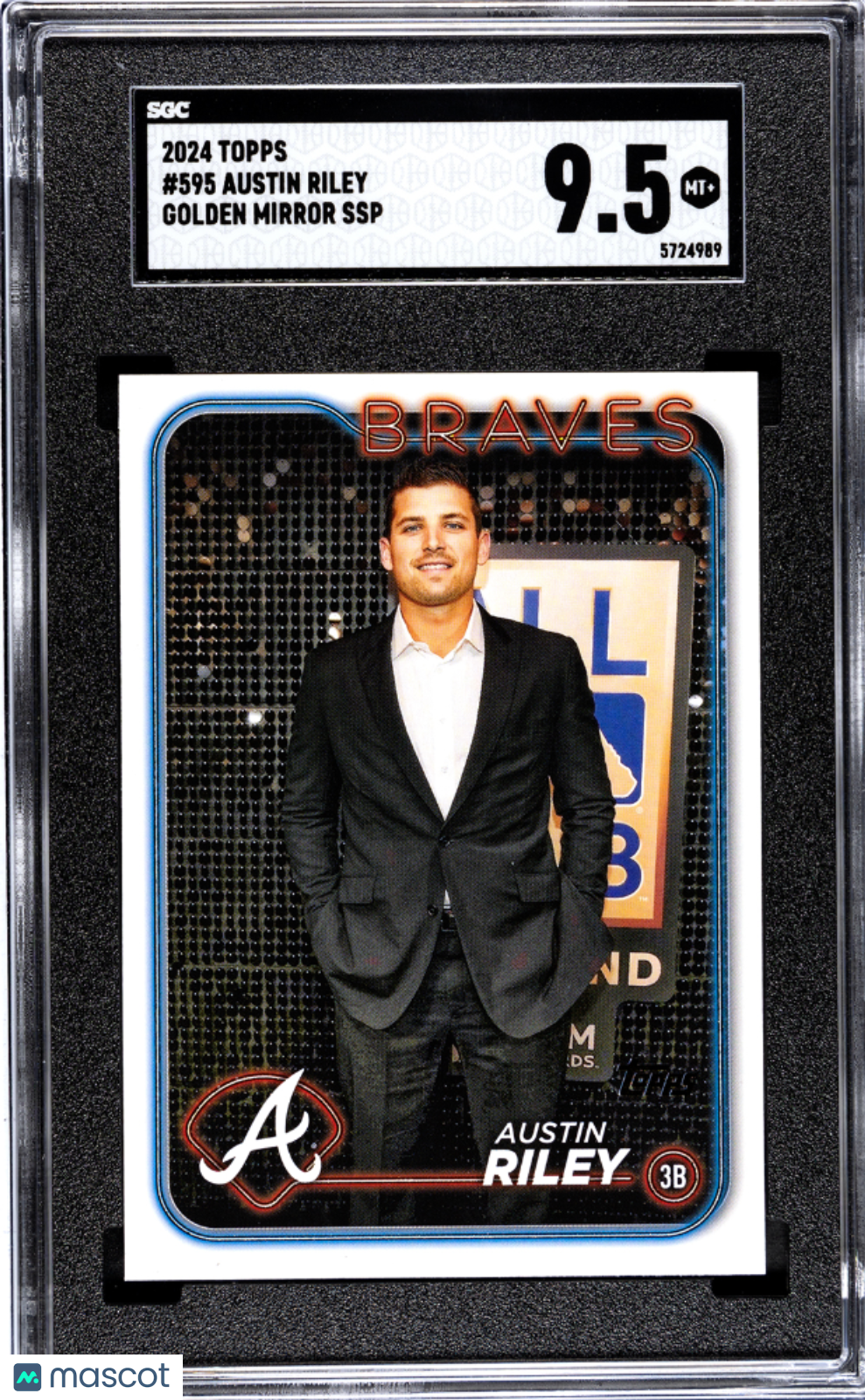 2024 Topps Austin Riley #595 Golden Mirror SSP SGC 9.5