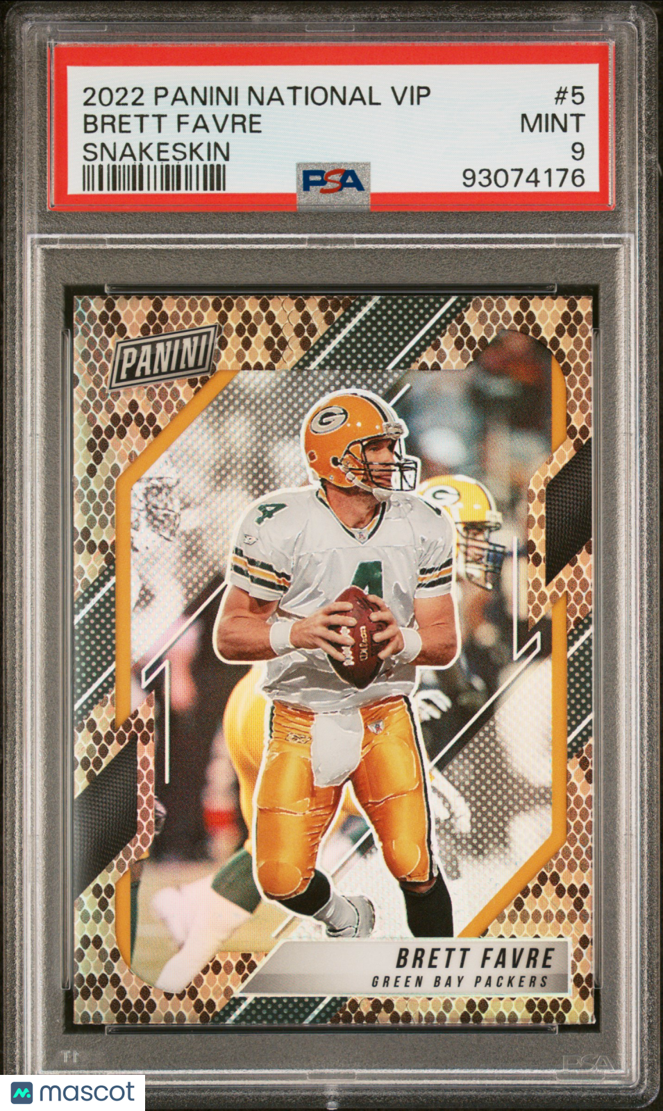 2022 Panini National Vip Brett Favre #5 Snakeskin PSA 9