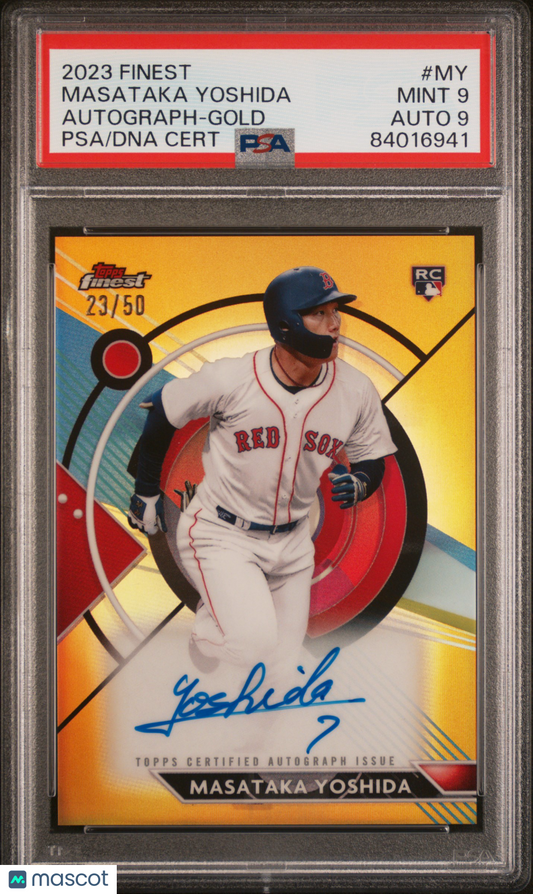 2023 Topps Finest Finest Autographs Masataka Yoshida #MY Gold PSA 9 Auto 9