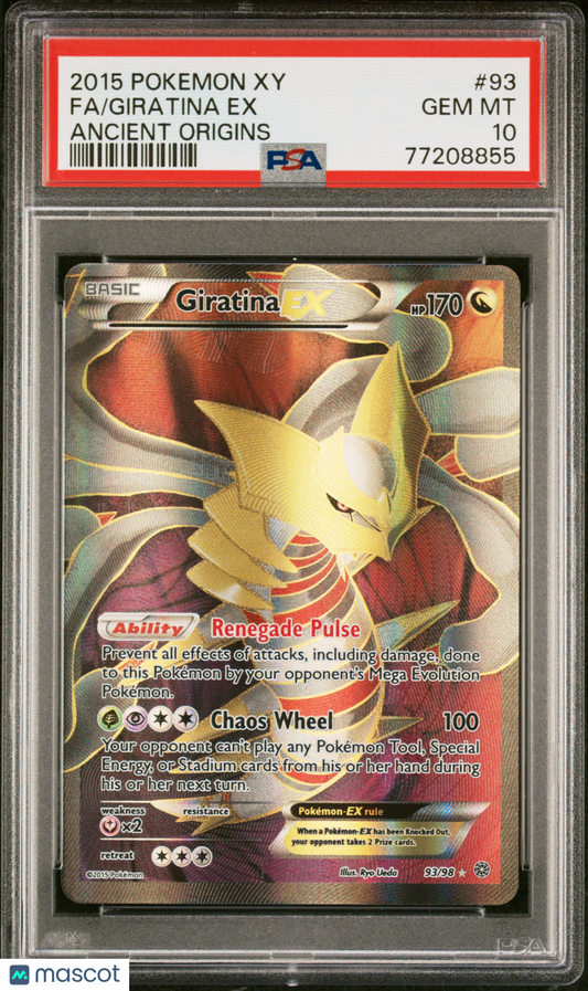 2015 Pokemon Xy Ancient Origins Giratina EX #93 PSA 10