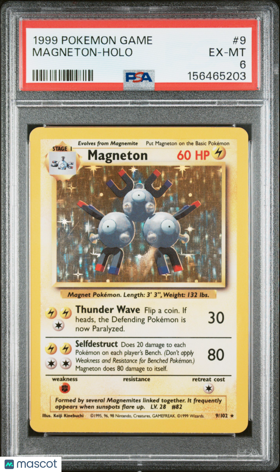 1999 Pokemon Game Magneton #9 PSA 6