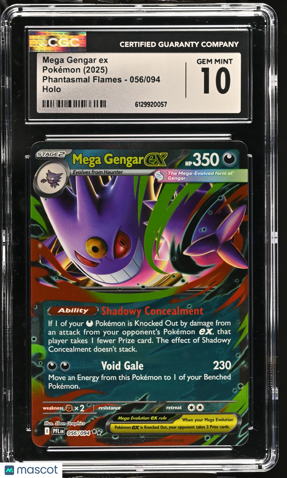 2025 Pokemon Phantasmal Flames Mega Gengar ex #056/094 CGC 10