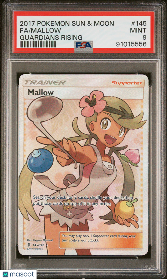 2017 Pokemon Sun & Moon Guardians Rising Mallow #145 Fa Guardians Rising PSA 9