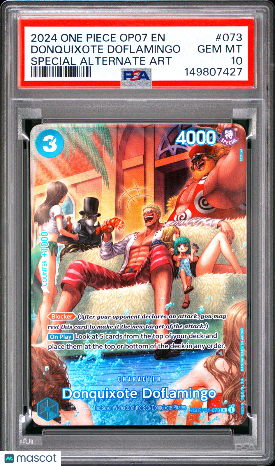 2024 One Piece Op07-500 Years In The Future Donquixote Doflamingo #073 PSA 10