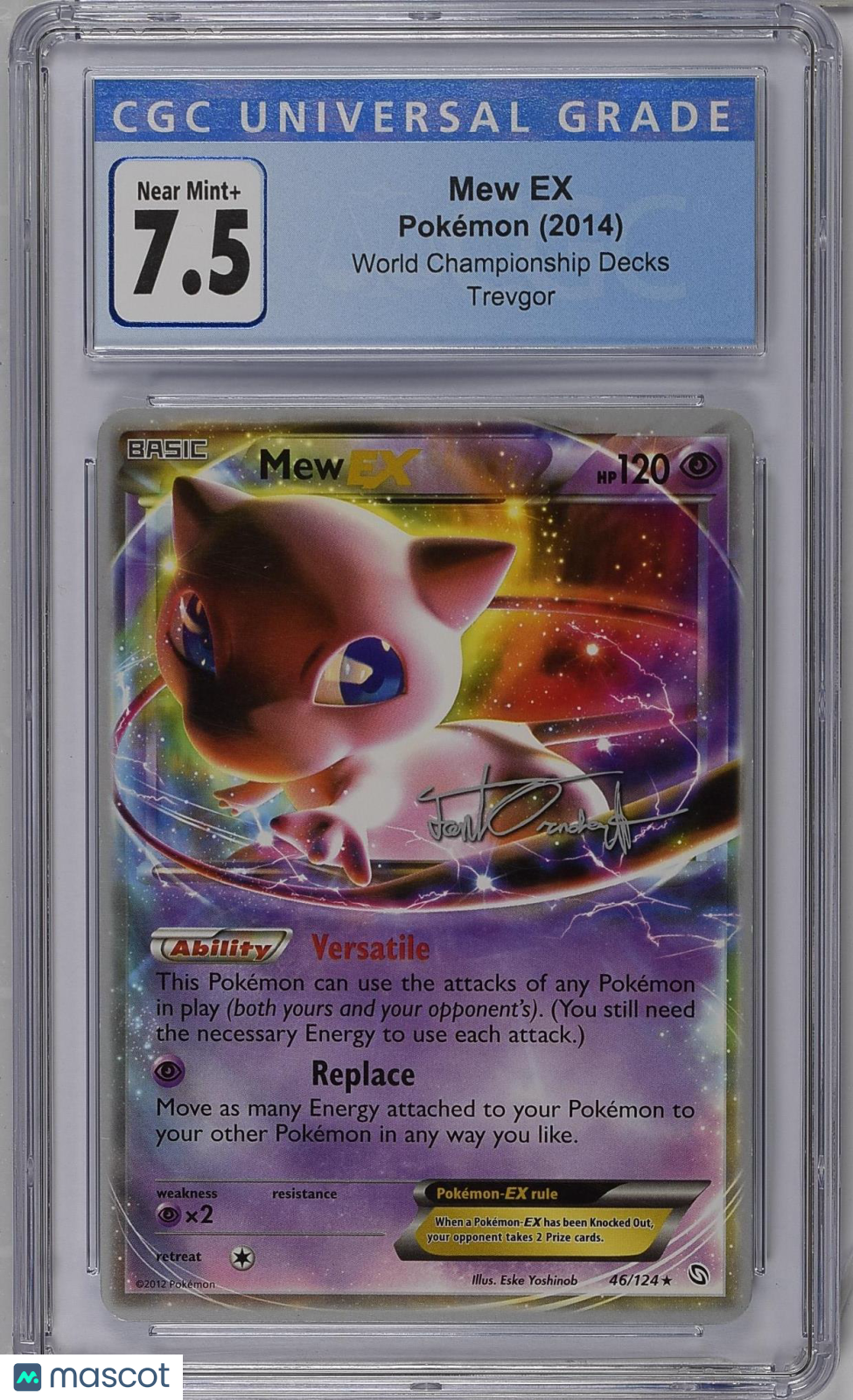 2014 Pokemon World Champ. Decks Mew EX #46/124 CGC 7.5