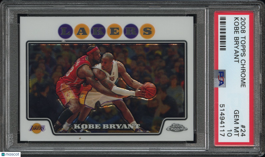 2008 Topps Chrome #24 Kobe Bryant PSA 10 Gem Mint