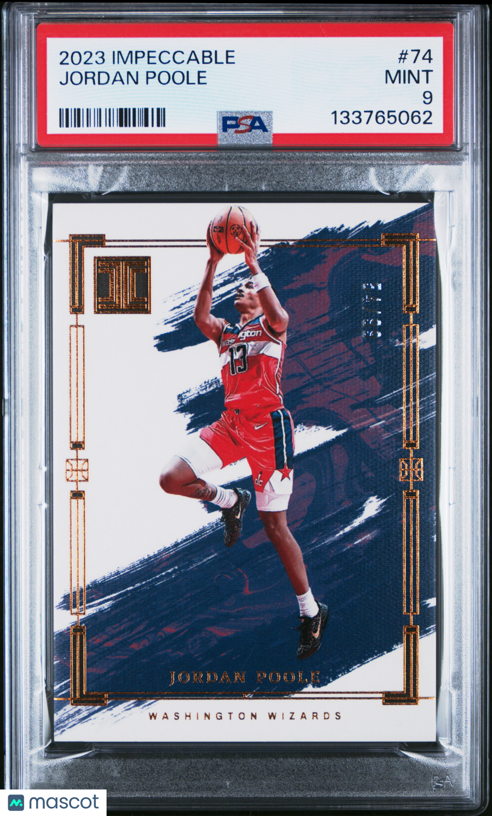 2023 Panini Impeccable Jordan Poole #74 54/99 PSA 9