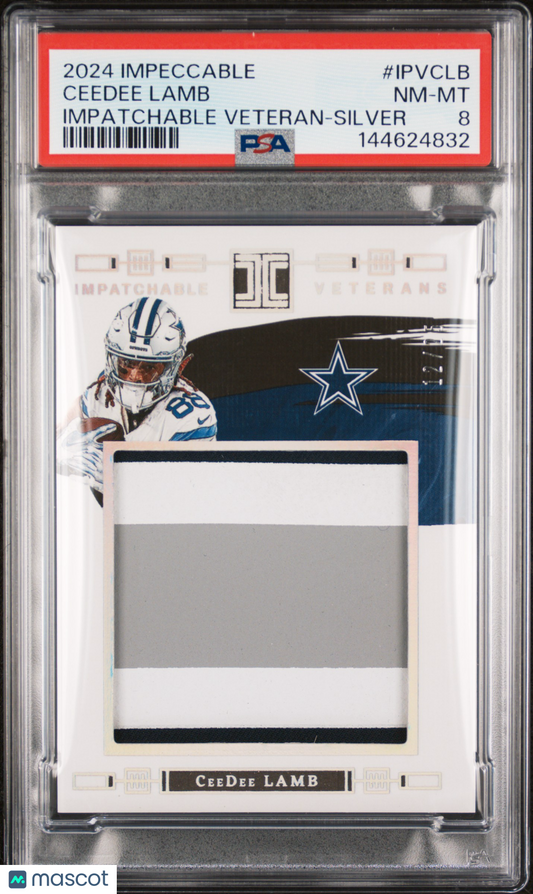 2024 Panini Impeccable Impatchable Veterans Ceedee Lamb #IPVCLB Silver PSA 8